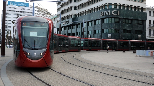 Un tramway à Casablanca.