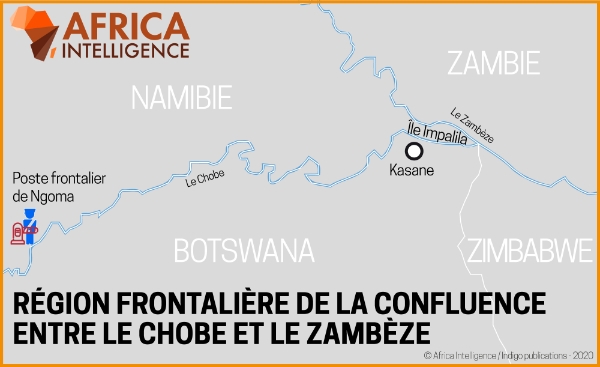 Région frontalière de la confluence entre le Chobe et le Zambèze.