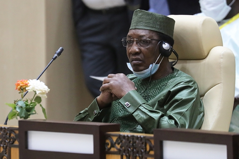 Le président tchadien Idriss Déby, au sommet du G5 Sahel, en Mauritanie, le 30 juin 2020.