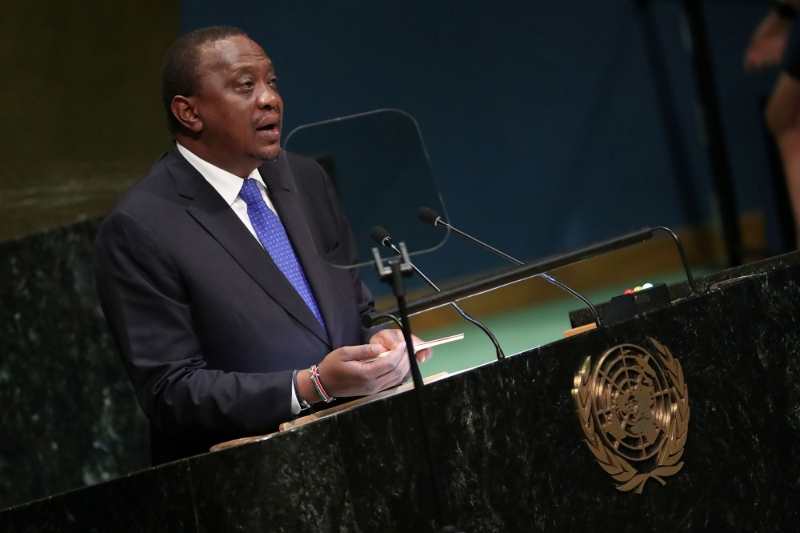 Le président kenyan Uhuru Kenyatta lors de la 73e assemblée générale des Nations Unies.