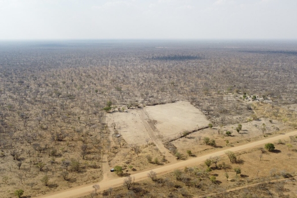 Le site de forage de ReconAfrica en Namibie.